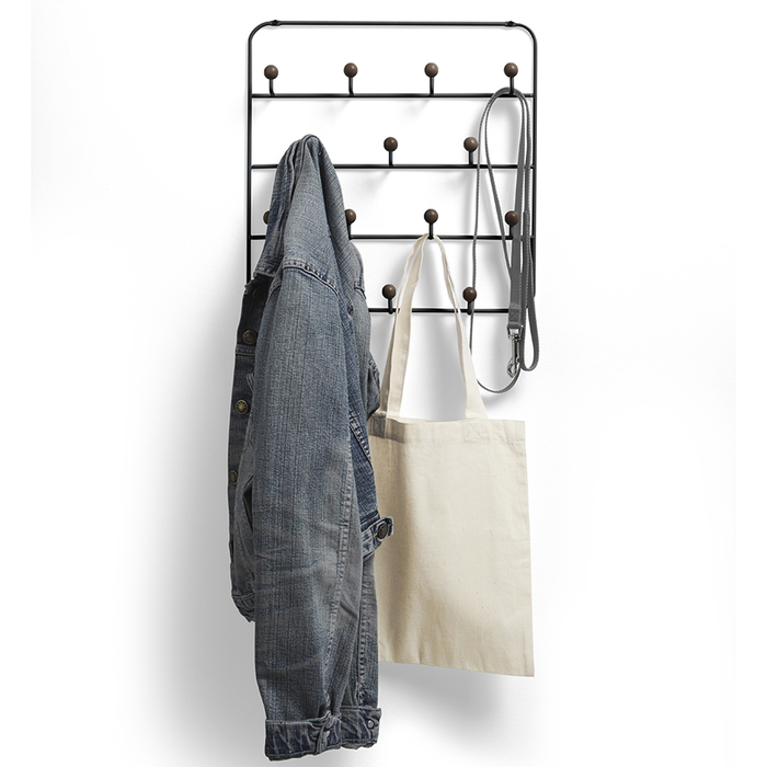 Вішалка настінна / Надвірна на 14 гачків чорний горіх Estique Umbra