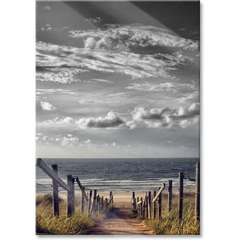 Скляна картина біля моря 60 x 80 см Pixxprint