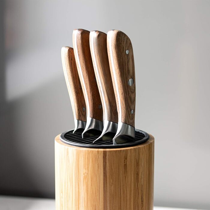 Блок ножів, пластик, похилий дизайн (дерево) Rockingham Forge