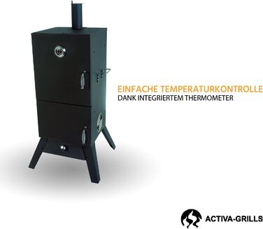 Газовая коптильня 44 x 40 x 120 см Premium ACTIVA