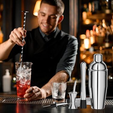 Коктейльний набір з нержавіючої сталі на 10 предметів 750 мл Newpop