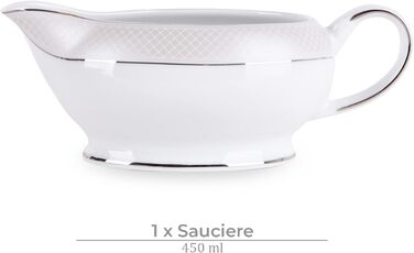 Набор посуды konsimo Combi на 6 персон Набор тарелок SCANIA Modern 18 предметов Столовый сервиз - Сервиз и наборы посуды - Комбинированный сервиз 6 персон - Сервиз для семьи - Посуда белая Столовая посуда (24 предмета)