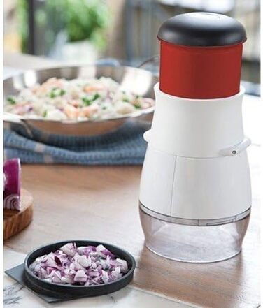 Класична овочерізка Zyliss E910012 Zig Zig, пластик/нержавіюча сталь, білий/червоний, цибулярізка, овочерізка, універсальний подрібнювач, можна мити в посудомийній машині, гарантія 5 років (подрібнювач овочів)