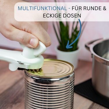 Інструкція з консервного ножа Westmark - безпечний консервний нож з плоскогубцями - велика поворотна ручка для безпечного поводження - нержавіюча сталь/пластик (білий) Klu