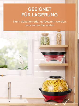 Машина для попкорну 5,5 л, 800 Вт червоний HOUSNAT