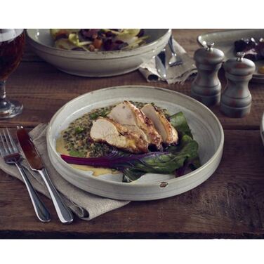 Тарілка презентаційна з бортиком 21хh 2.9 см, Terra Porcelain Grey, GenWare