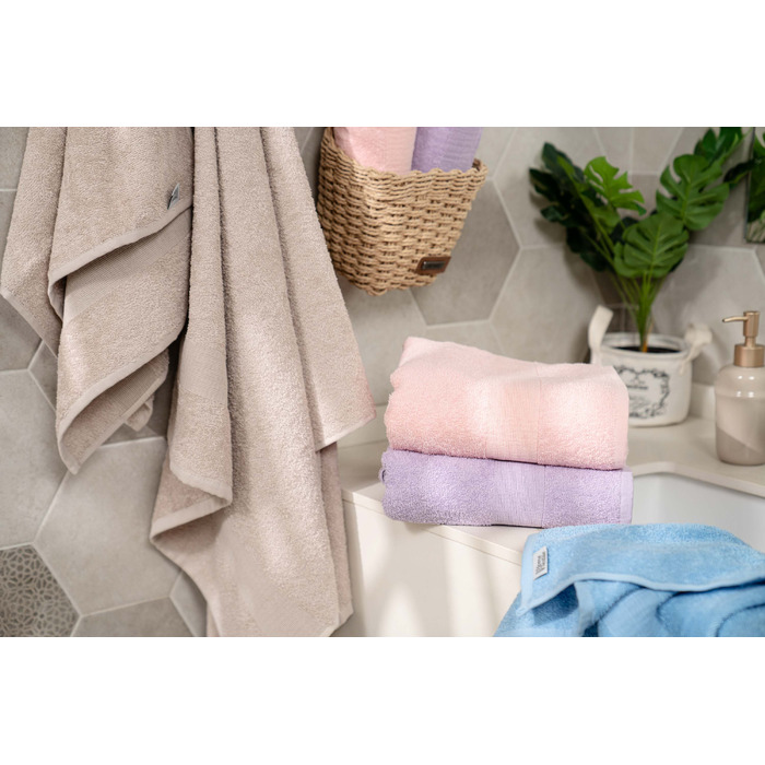 Рушник махровий Ardesto Benefit, 70х140см, 100% бавовна, блакитний