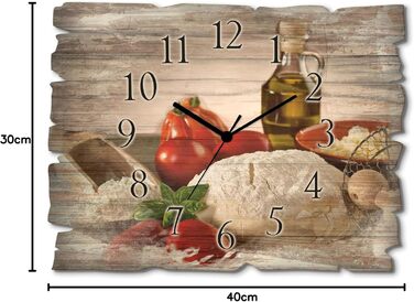 Настінний годинник прямокутний 40 x 30 см ARTLAND