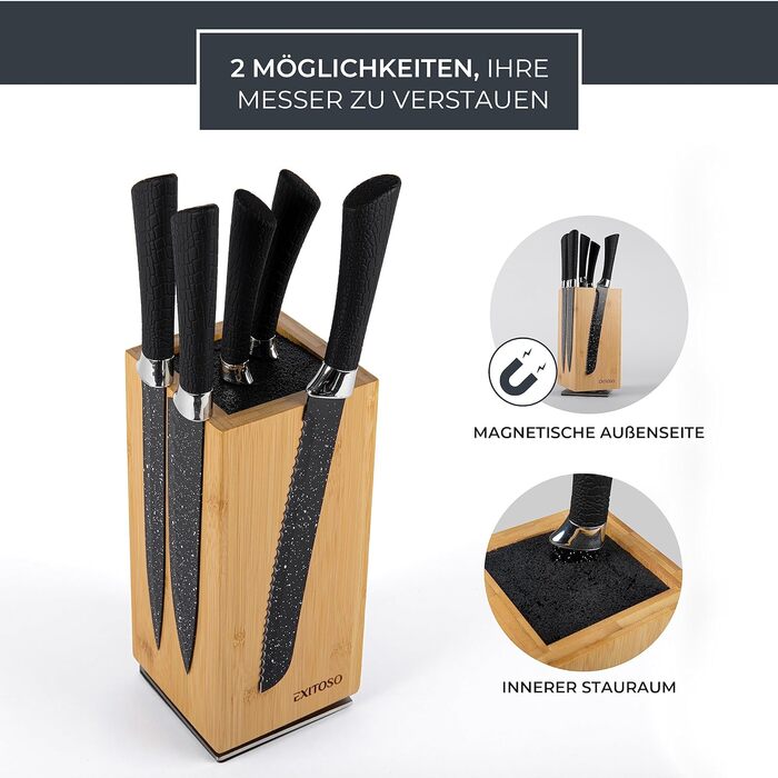 Блок для 20 ножів, що обертається на 360 градусів Exitoso