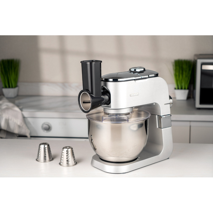 ARDESTO Кухонна машина KMCH-K1500SS/ 1500 Вт/ 6 швидк. + режим Pulse/ чаша 6 л./ блендер 1.5 л./сріблясто-сірий