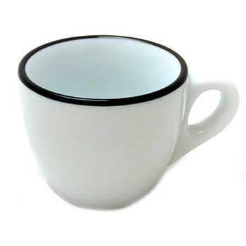 37251 Чашка espresso 75 мл Pennellessa Black rims серія 'Verona Millecolori'