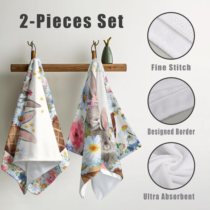 Різдвяні кухонні рушники Kwlegh, рушник для рук, різдвяна ялинка, цукерка-тростина, сніжинка, рушник для пальців, набір з 2 шт. , милий чоловічий банний рушник, високопоглинаючі рушники, 36 x (великодній)