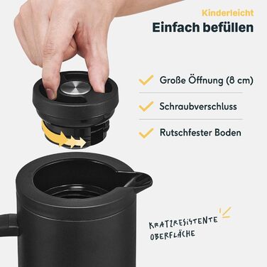 Термос-глечик 1 л з нержавіючої сталі Silberthal