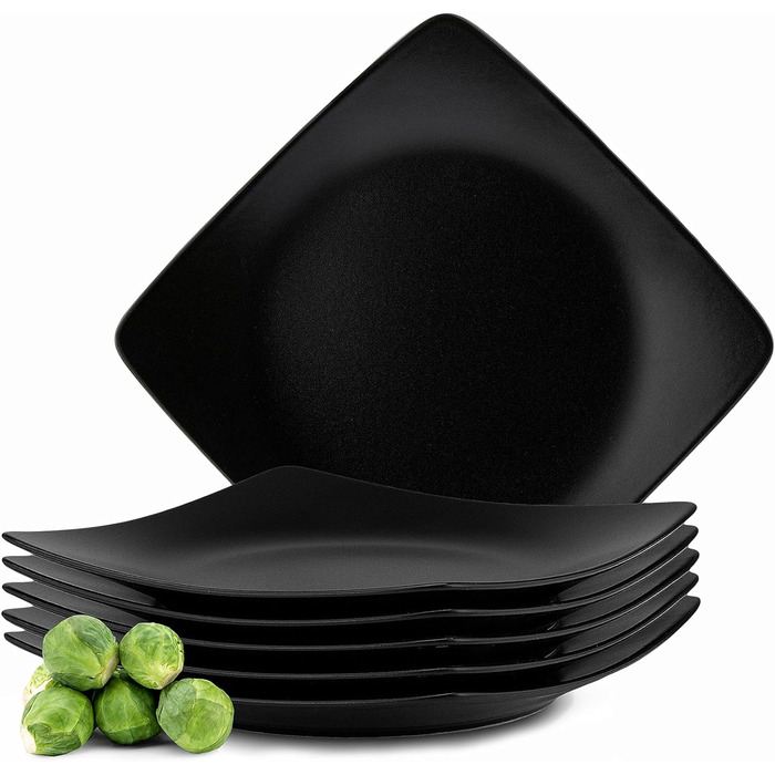 Набір тарілок на 6 персон, 6 тарілок 25x25 см Konsimo