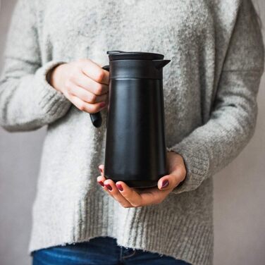 Термос-кавник 0,8 л нержавіюча сталь, чорний BOHORIA