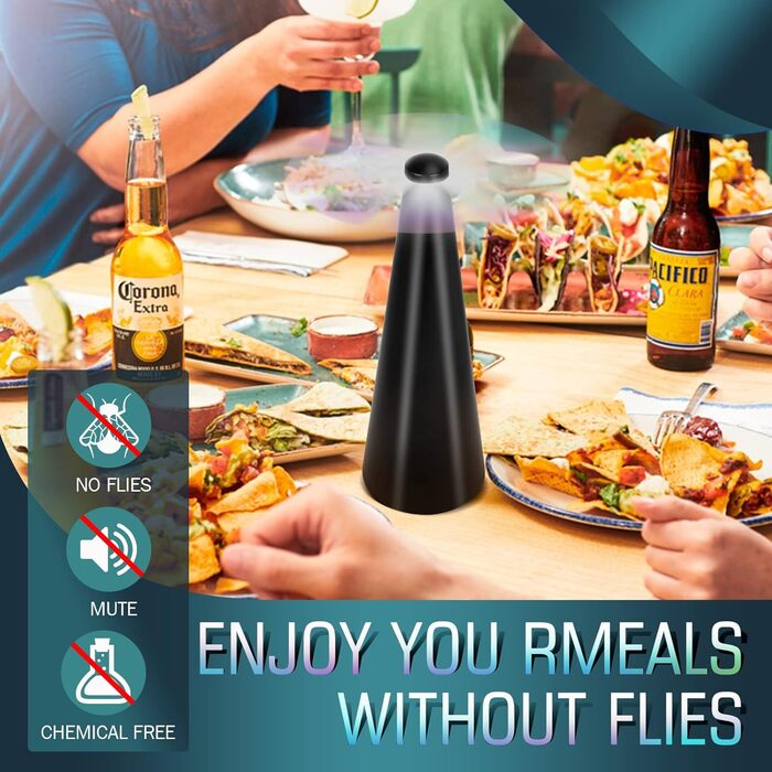 Набір з 2 вентиляторів для відлякування комах чорний Uwelliky