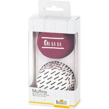 Набір форм для випічки маффінів, 48 шт, 7 см, фіолетовий, Oh la la RBV Birkmann