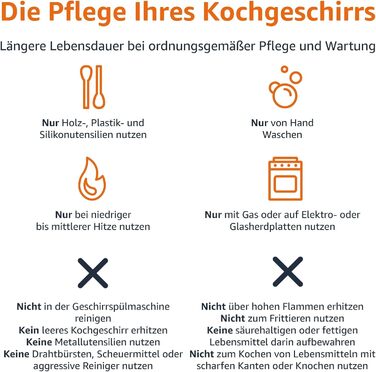 Набір посуду з антипригарним покриттям 15 предметів чорний Amazon Basics