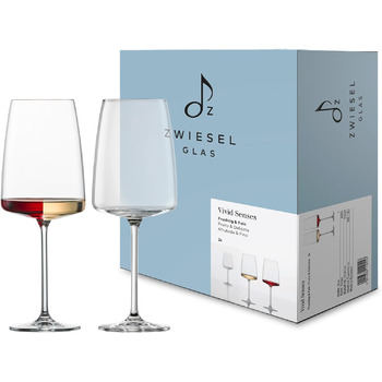 Келих для вина Zwiesel Glass Powerful & Spicy Vivid Senses (набір з 2 шт. ), філігранні келихи для вина, келихи з тритану, які можна мити в посудомийній машині, виготовлені в Німеччині (арт. No 122429) (келих для вина фруктовий і вишуканий (2 шт.))