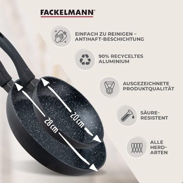 Набор из 2 сковород 20 і 28 см Marble Fackelmann