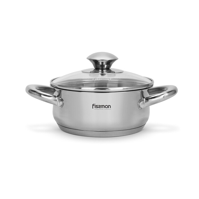 Каструля зі скляною кришкою 14 см 0,9 л GULLIVER Fissman