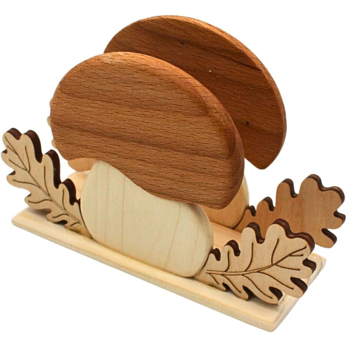 Деревянный держатель для салфеток 13 x 4 x 8 см Dekohelden24