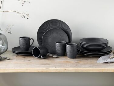 Набор посуды на 4 персоны, 16 предметов, черный Lava Stone Creatable