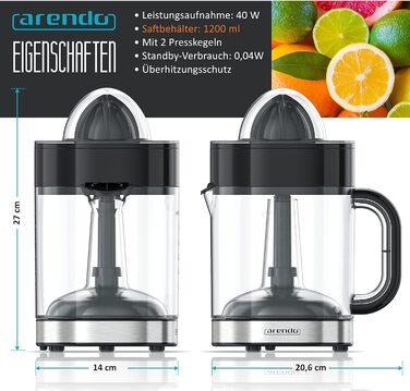 Соковижималка електрична для цитрусових 1,2 л Lizi Arendo