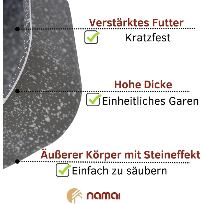 Форма для запекания 3 предмета, черный NAMAI