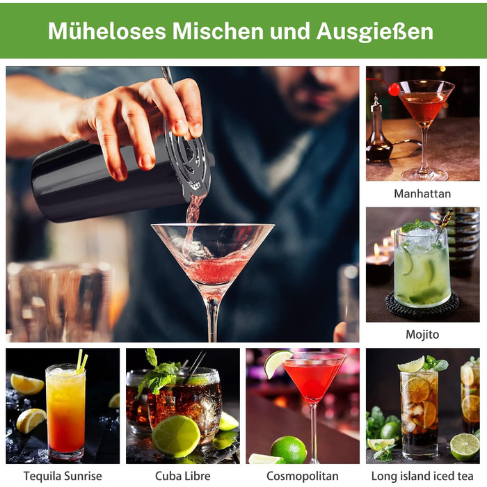 Набор барменов из 27предметов, аксессуары для коктейлей oGoDeal