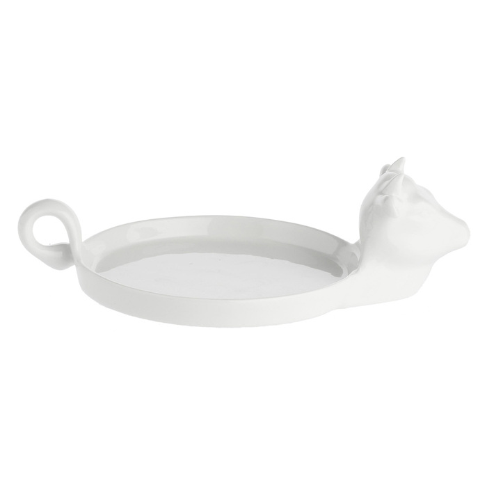 Тарелка сервировочная La Porcellana Bianca FATTORIA, 'корова', фарфор, диам. 16 см