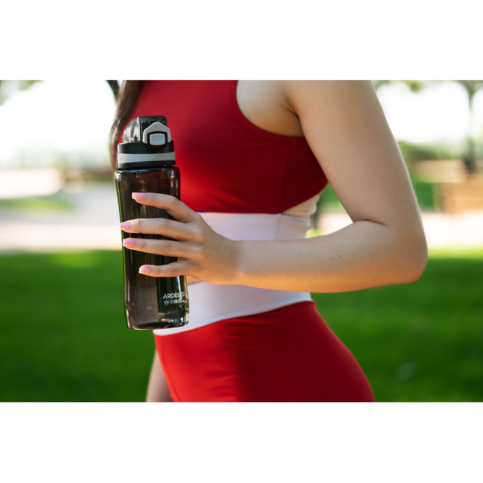 Пляшка для води Ardesto Purity, 800мл, пластик, чорний