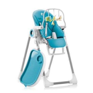 Дитячий стільчик для годування від 6 місяців синій Sweety Fox