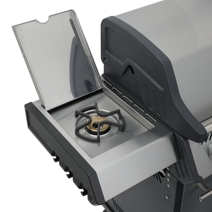 Газовый гриль SANTOS S-401 Black, с боковой горелкой, черный 900259 Код: 010954