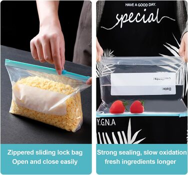 Вакуумні пакети 60 пакетів 10 х 20/ 16 х 23/ 32 х 26,5 см Generic