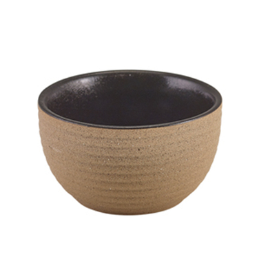 Соусник 7.8*h 4.4 см, 90 мл, Kava Black Stoneware Ribbed, GenWare