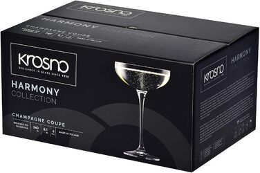 Келихи для шампанського 240 мл, набір 6 предметів, Harmony Krosno