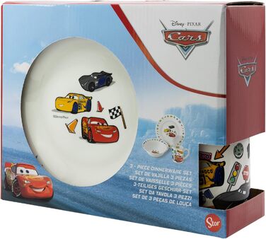 Набір дитячого столового посуду Disney Cars, 3 предмети у подарунковій коробці Stor