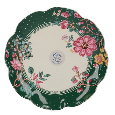 Тарілка для канапе CreativeTops EASTERN FLORA зелена, кераміка, діам. 17 см