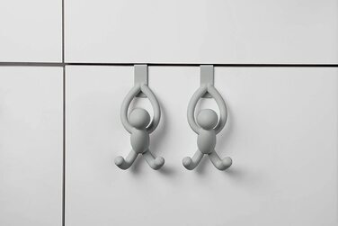 Набір з 2 надверних гачків сірий Buddy Umbra