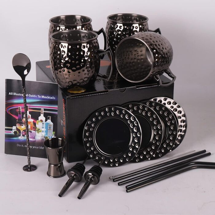 Набір з 4 склянок, винним штопором та винними аксесуарами RERXN