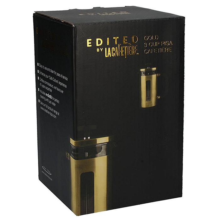 Френч-прес для кави CreativeTops Pisa, золота, 350 мл