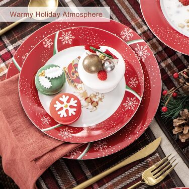 Серія 30-предметний порцеляновий різдвяний набір посуду на 6 осіб, різдвяний кавовий сервіз на 6 обідніх тарілок, 6 десертних тарілок, 6 супових тарілок, 6 кавових чашок та 6 блюдець (різдвяний олень, обідній сервіз на 18 осіб)