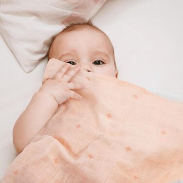 Муслінові серветки GLLQUEN для немовлят, 6 шт. бавовняних серветок для відрижки, 70 см x 70 см, абсорбуючі та дихаючі, ідеально підходять для очищення, витирання та покриття новонароджених (сонце, 3 шт.)