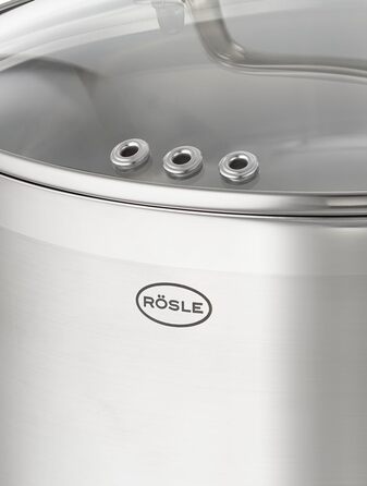 Набір з 4 каструль з нержавіючої сталі зі скляними кришками Charm Rosle