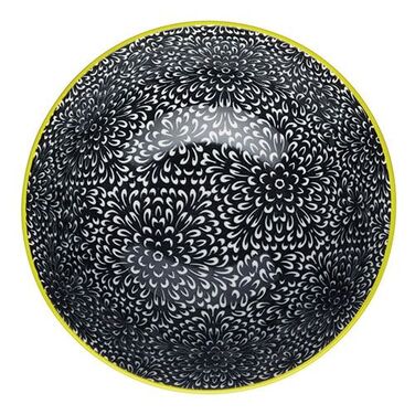 Миска Kitchen Craft BLACK FLORAL, кераміка, діам. 16 см, 500 мл