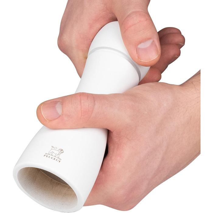 Мельница для перца Мельница для соли Таити 15 см Duo Перец Кристаллическая соль - Классическая регулировка помола - Изготовлен из древесины, сертифицированной PEFC - Французское ноу-хау - Черный и матовый белый Перец/Соль Белый/Черный Набор мельниц