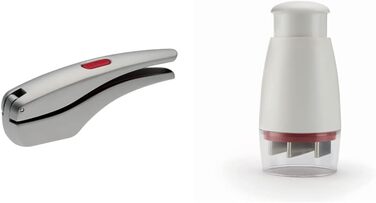 Практичний прес для великих зубчиків часнику, також з лушпинням. У комплекті інструмент для чищення (прес для часнику Susi 3, пучок з подрібнювачем 22 см), 12150 Susi 3