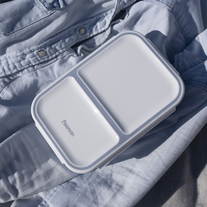 Ланч-бокс с двома відділенням 20 x 14 x 8 см 1300 мл Fissman