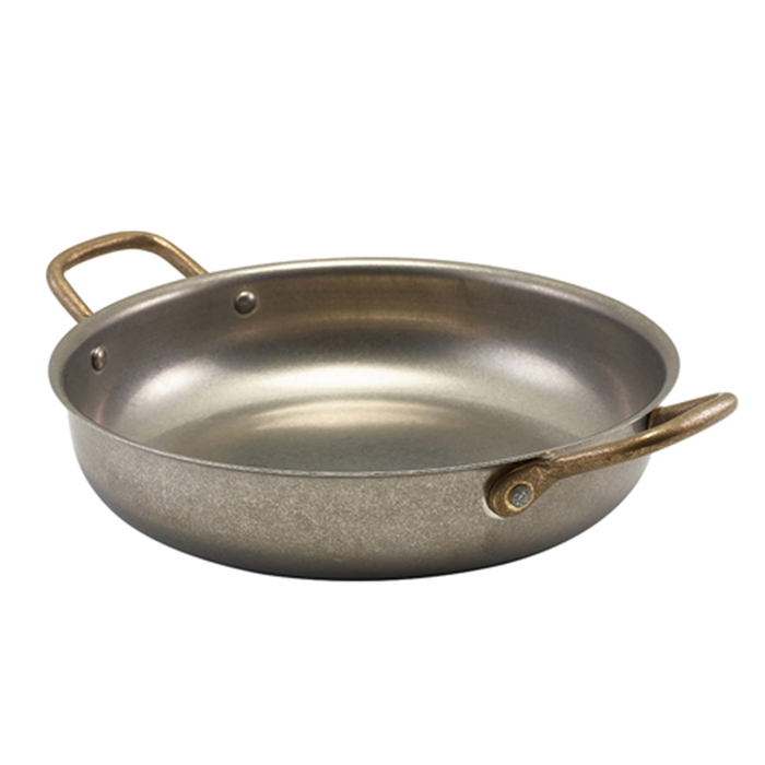 Сковорода для подачі 22*5 см, 1500 мл, кругла, металева, Vintage Steel, GenWare